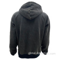 Mens Vintage Pullover Hoodies OEM Print Washed Retro Casual Hoodies With String Manufactory